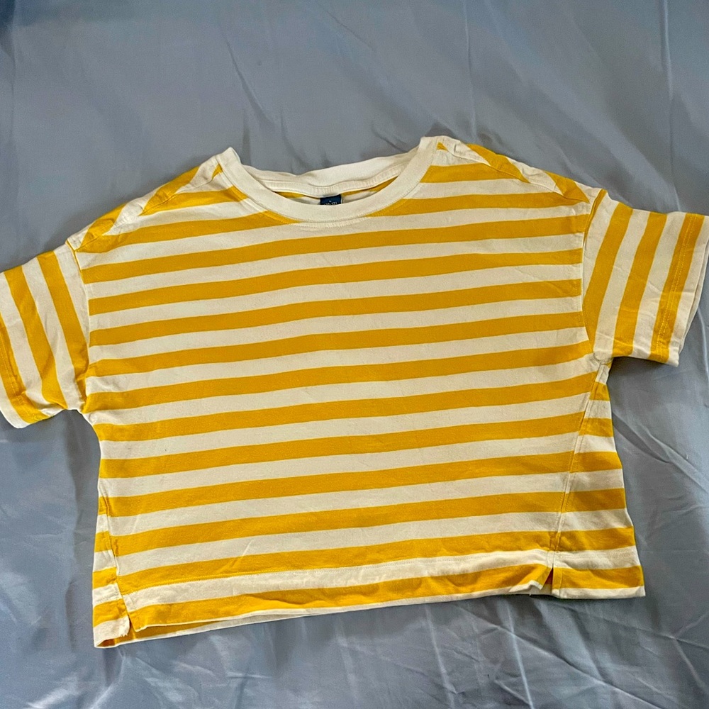 yellow and white shirt from old navy